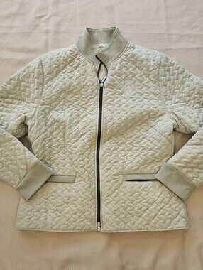 Arista Equestrian Quilted Jacket Sage Green Horse Logo XL Riding Dressage Barn